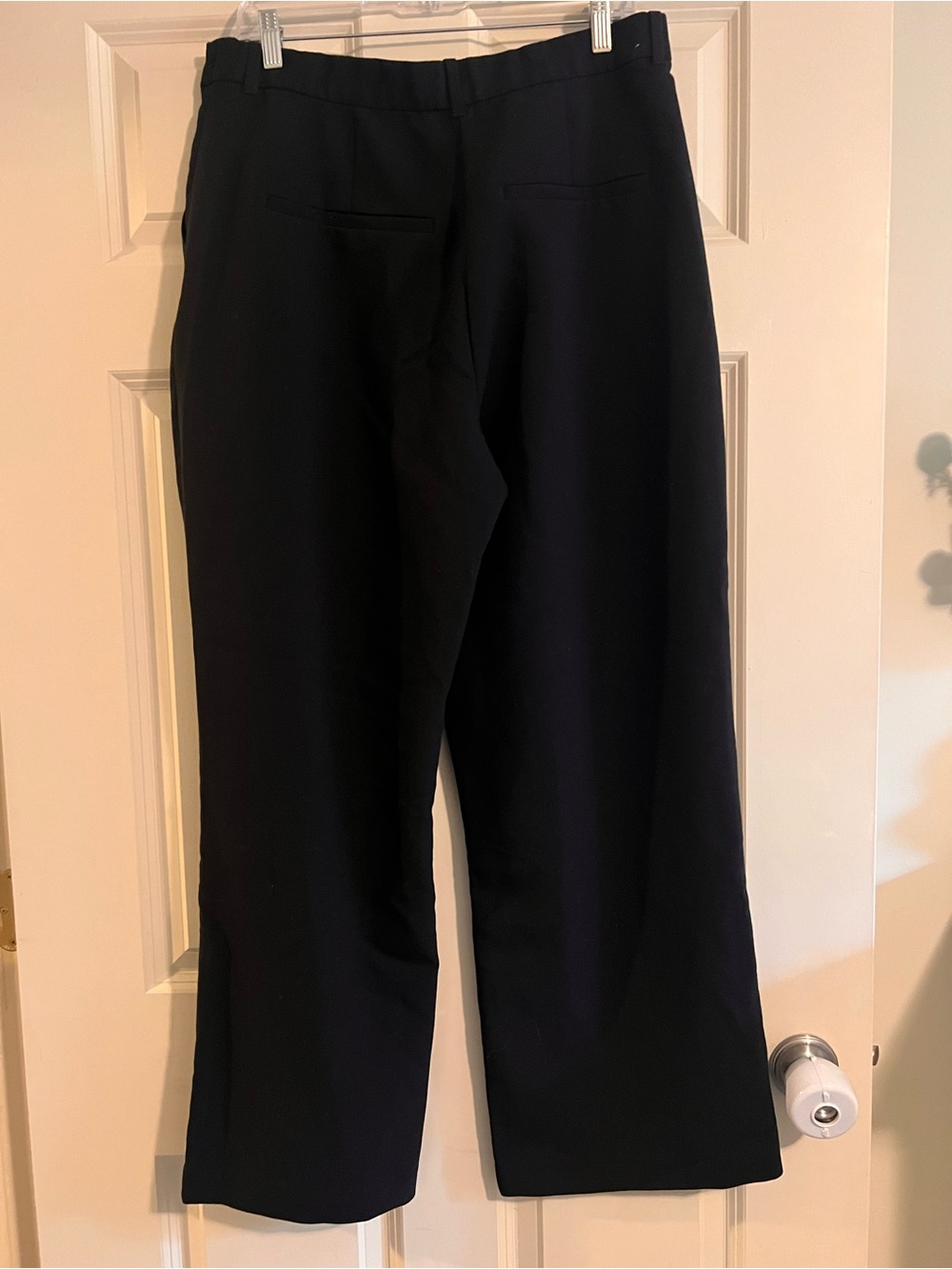 Abercrombie & Fitch curve love Sloane Tailored Wide Leg High-Waist Black Pants - Picture 3 of 4